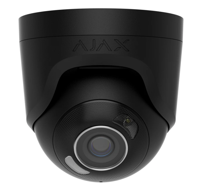 8 Mp IP охоронна відеокамера з гібридним підсвічуванням Ajax TurretCam HL (8 Mp / 2.8 mm) Black