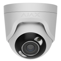 8 Mp IP охоронна відеокамера з гібридним підсвічуванням Ajax TurretCam HL (8 Mp / 2.8 mm) White