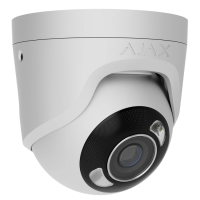 8 Mp IP охоронна відеокамера з гібридним підсвічуванням Ajax TurretCam HL (8 Mp / 4 mm) White