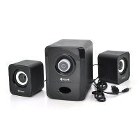 Колонки 2.1 Kisonli U-2900, для ПК і ноутбука, USB + 3.5mm, 5W + 2x3W, 20Hz- 20KHz, з сабвуфером, Black, BOX, Q40
