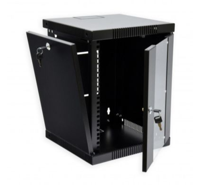 Шафа настінна 10" 8U, 320х300х425 (Ш*Г*В) мм, чорна