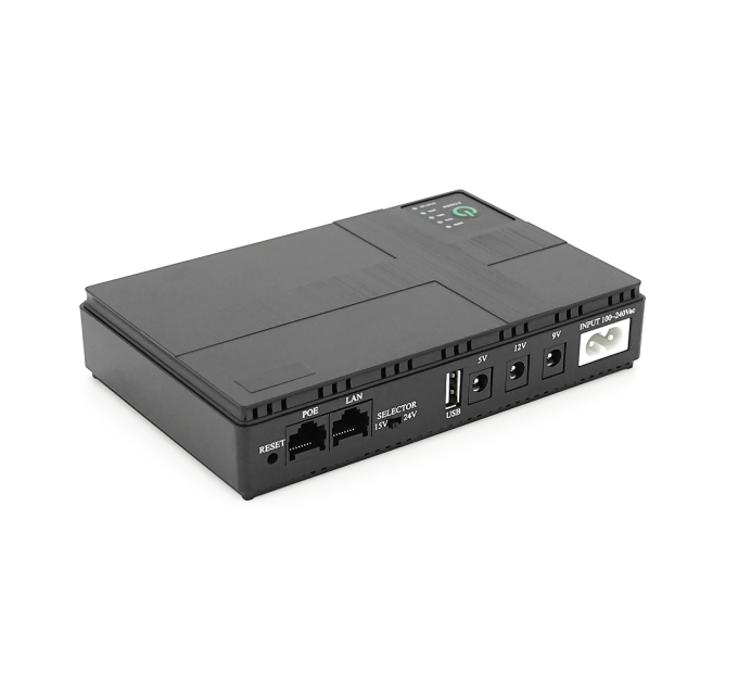ДБЖ UPS-36W DC1036P для роутерів / комутаторів / PON / POE-430, 5 / 9 / 12V, 1A / 2А, 10400мAh, Black, BOX