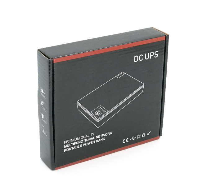 ДБЖ UPS-36W DC1036P для роутерів / комутаторів / PON / POE-430, 5 / 9 / 12V, 1A / 2А, 10400мAh, Black, BOX