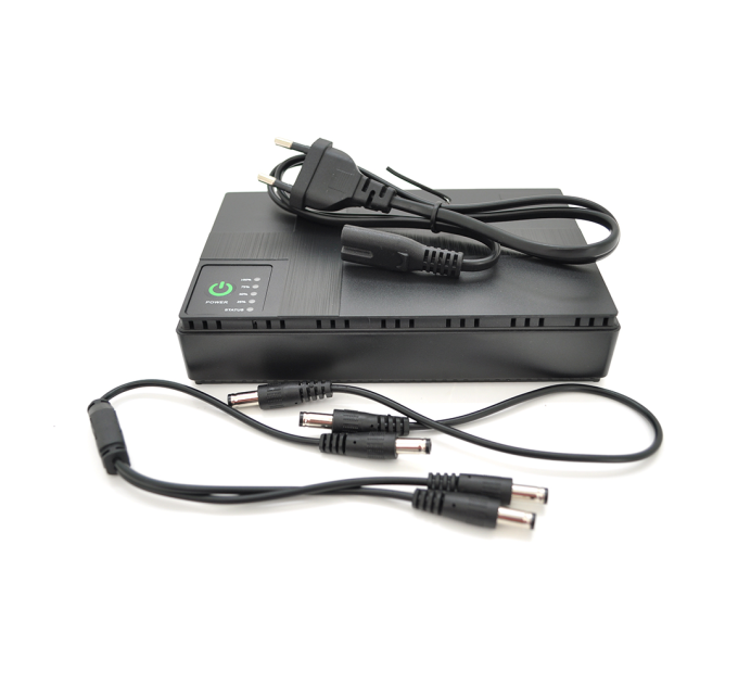 ДБЖ UPS-36W DC1036P для роутерів / комутаторів / PON / POE-430, 5 / 9 / 12V, 1A / 2А, 10400мAh, Black, BOX