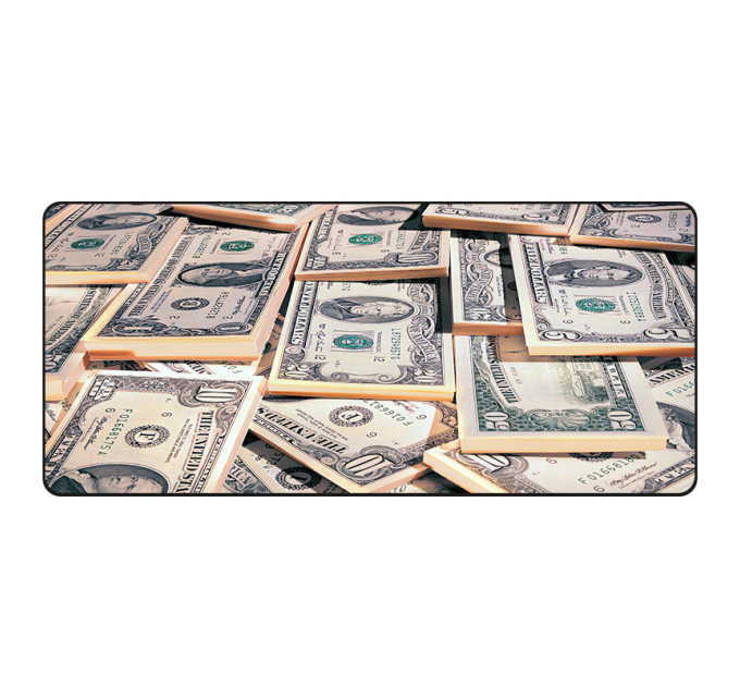 Килимок 300*800 тканинний Dollars з боковою прошивкою, товщина 5 мм, колір Gray, Пакет