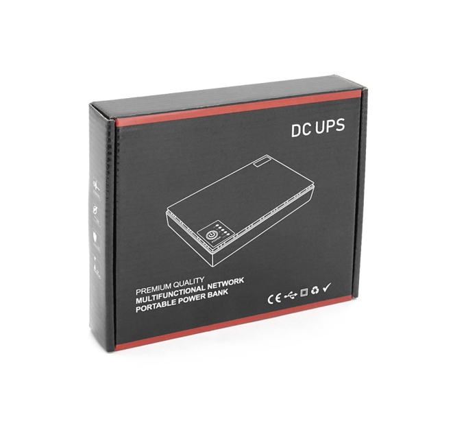 ДБЖ UPS-36W DC1036P-10 для роутерів / комутаторів / PON / POE-430(15-24V), 5 / 9 / 12V, 10400мAh, USB 3.0, Black, BOX