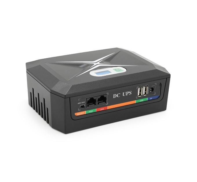 ДБЖ UPS-45W DCP-45W-20 для роутерів / комутаторів / PON / POE-430(15-24V), 5 / 9 / 12V, 20800мAh(8*2600MAh), USB 3.0, Black, BOX