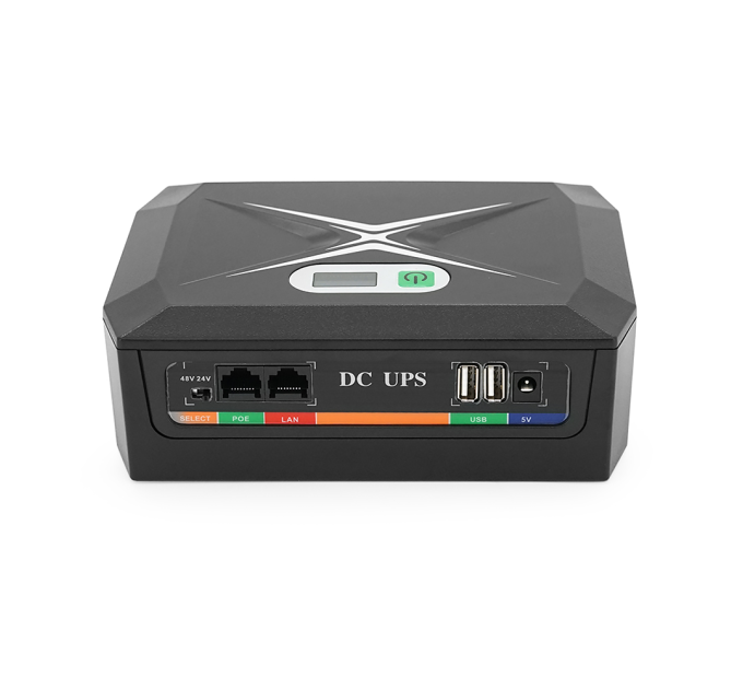 ДБЖ UPS-60W DCP-60W-20 для роутерів / комутаторів / PON / POE-430(15-24V), 5 / 9 / 12V, 20800мAh(8*2600MAh), USB 3.0, Black, BOX