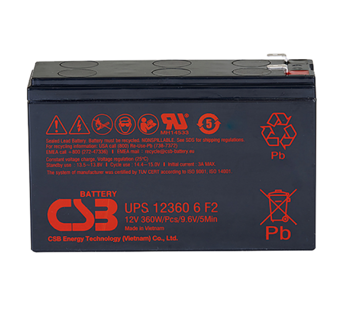 Акумуляторна батарея CSB UPS123606F2 / F1, 12V 6Ah (151х51х94мм), 2.03 kg Q12