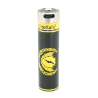 Акумулятор 18650 Li-Ion LiitoKala King-4000, 4000mAh (3800-4000mAh), 3.7V (2.75-4.2V), Black / Yellow