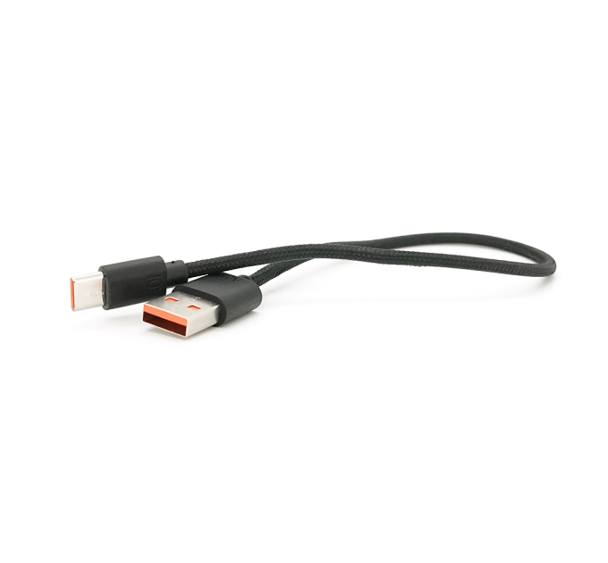Кабель USB для Type-C (male to male), 10A, Підтримка SCP, QC3.0, PD до 240Вт, 480Mbps, довжина 0.3м, обплетення, Black, Box