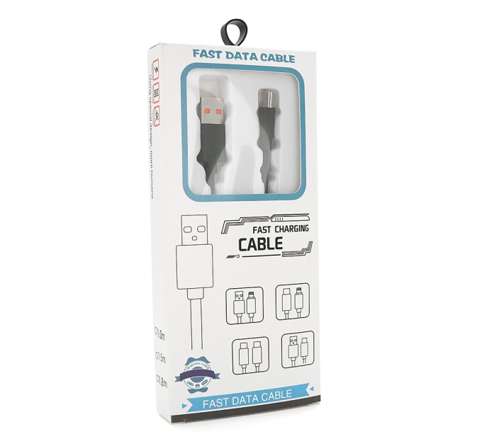 Кабель USB для Type-C (male to male), 10A, Підтримка SCP, QC3.0, PD до 240Вт, 480Mbps, довжина 0.3м, обплетення, Black, Box