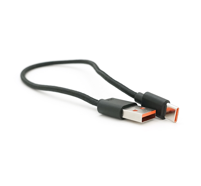 Кабель USB для Type-C (male to male), 10A, Підтримка SCP, QC3.0, PD до 240Вт, 480Mbps, довжина 0.3м, обплетення, Black, Box
