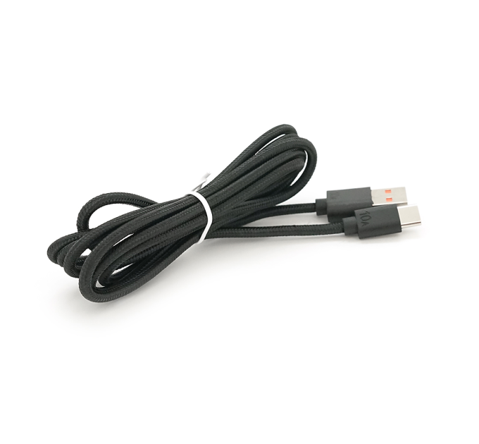 Кабель USB для Type-C (male to male), 10A, Підтримка SCP, QC3.0, PD до 240Вт, 480Mbps, довжина 1.5м, обплетення, Black, Box