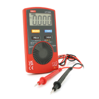 Мультиметр UNI-T UT120A. Вимірювання: V (AC / DC), Ω, Hz, DUTY. Функції: Hold, REL, продзвонювання, тест діодів, авто-діапазон. 110x58.2x10.8 мм. 76 г