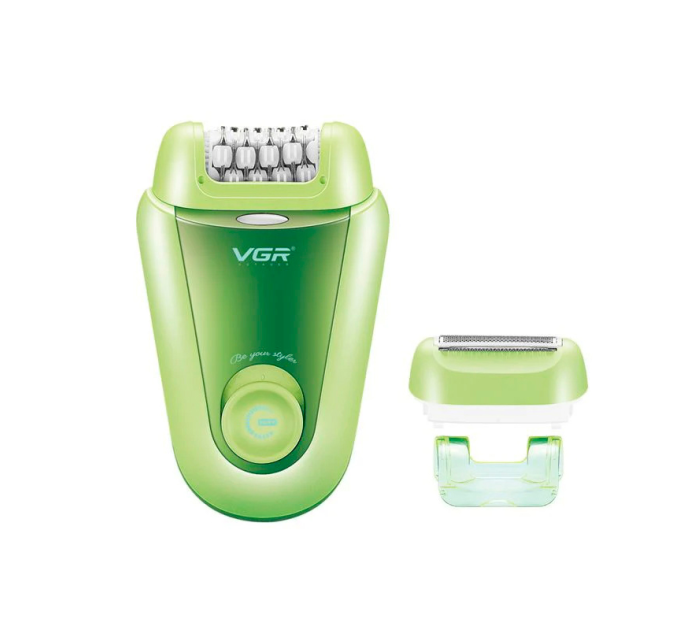 Эпилятор VGR 2 в 1 V-758 GREEN, 2 насадки, Box
