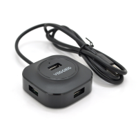 Хаб VEGGIEG V-U2409 USB 2.0 4 порта, 480Mbts, живлення від USB, Black, 1,5m, Box Хаб VEGGIEG V-U2409 USB 2.0 4 порта, 480Mbts, живлення від USB, Black, 1,5m, Box