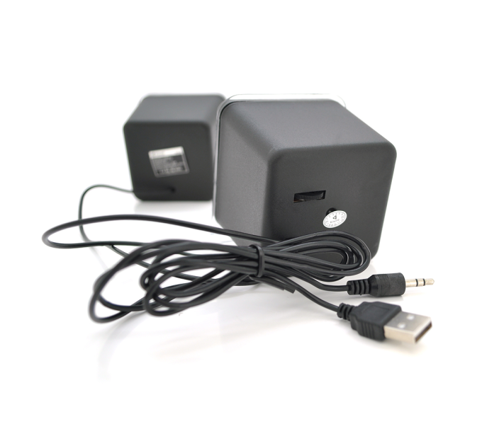 Колонки 2.0 Kisonli V410 для ПК і ноутбука, USB + 3.5mm, 2x1.5W, 20Hz- 20KHz, Black, BOX, Q80