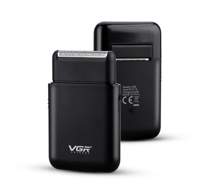 Електробритва VGR V-390 BLACK, шейвер, висувний триммер, Box