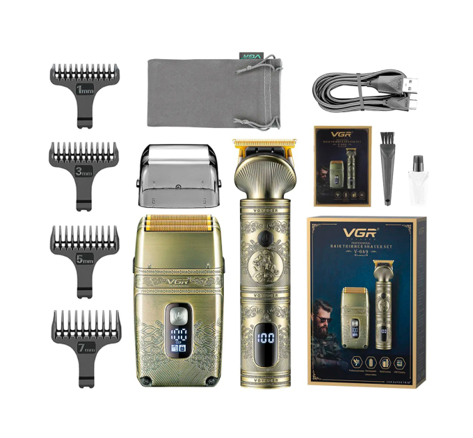 Комплект VGR 2 в 1 V-649, тример + шейвер, Box