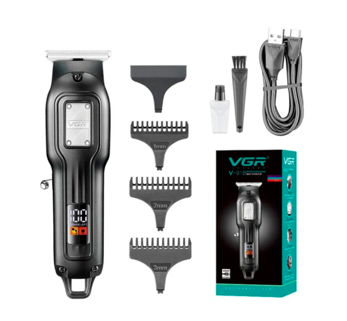 Тример VGR V-918, 4 насадки, LED display, Box