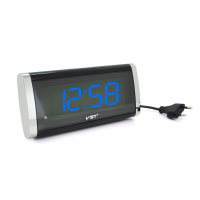 Електронний годинник VST-730, будильник, живлення від кабелю 220V, Blue Light