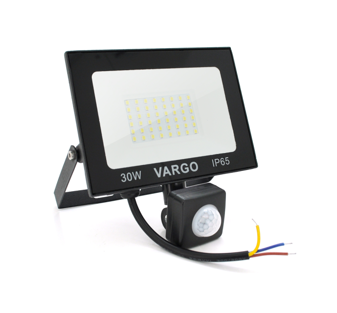 Прожектор LED c датчиком руху Vg-30W, IP65, 6500K, 2700Лм. Box
