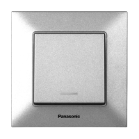 Вимикач Panasonic Arkedia Slim одноклавішний з підсвіткою, срібний Вимикач Panasonic Arkedia Slim одноклавішний з підсвіткою, срібний