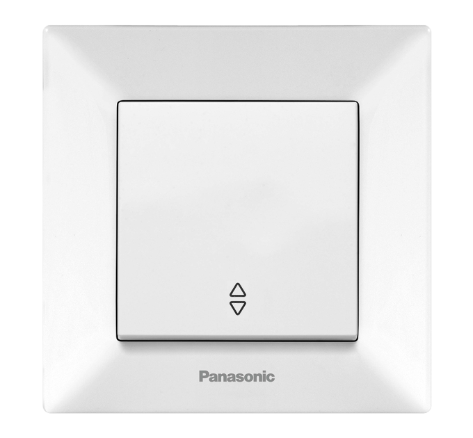 Вимикач Panasonic Arkedia Slim одноклавішний прохідний, білий