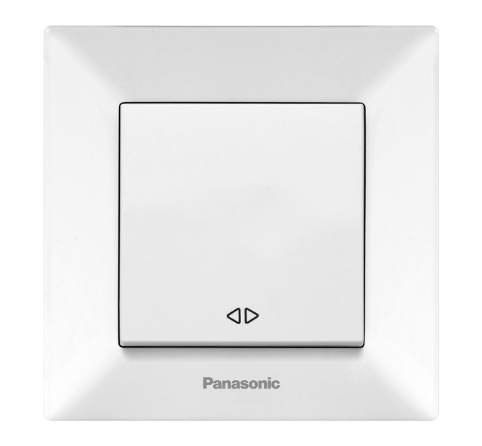 Вимикач Panasonic Arkedia Slim одноклавішний перехресний білий