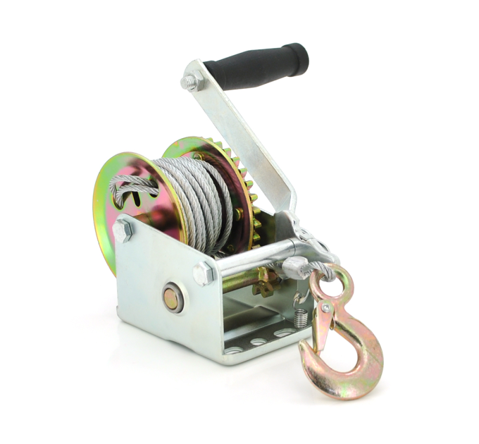 Лебідка WO800LB ручна барабанна, вантажопідйомність до 230кг, довжина троса 7м