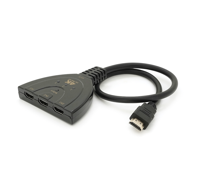 Розгалужувач HDMI(тато) на 3* HDMI(мама), 1080P, 0,8 м, Black