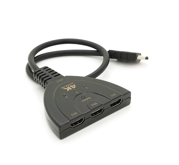 Розгалужувач HDMI(тато) на 3* HDMI(мама), 1080P, 0,8 м, Black