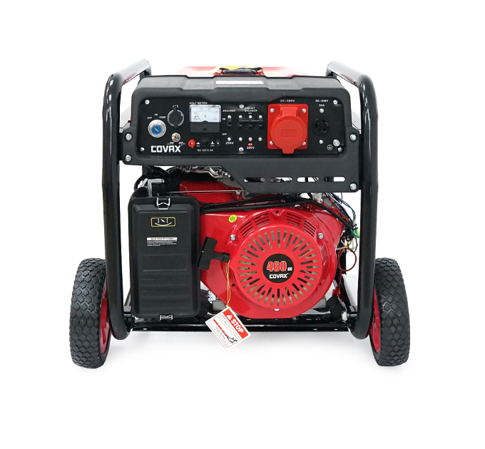 Генератор бензиновий COVAX XL15000CV-E2-lll-ATS, 8.0kW, 220V-380V, 50Hz, DC12V, 18HP, Electric Starter, tank 25L, 705x560x570mm