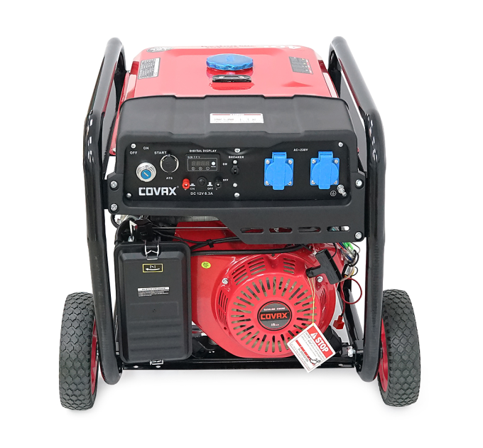 Генератор бензиновий COVAX XL8500CV-E2, 6.0kW, однофазний 220V, 50Hz, DC12V, 15HP, Electric Starter, tank 25L, 690x535x555mm