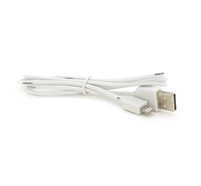 Кабель iKAKU XUANFENG charging data cable for iphone, White, довжина 1м, 2,1А, BOX
