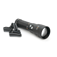 Ліхтар пошуковий YEMAO YM-G600 LED PM60, 4 режими, індикація заряду, живлення від 4(2*18650), IP65, USB кабель, 325х205х100мм, 1,600кг, Black, Чохол+BOX