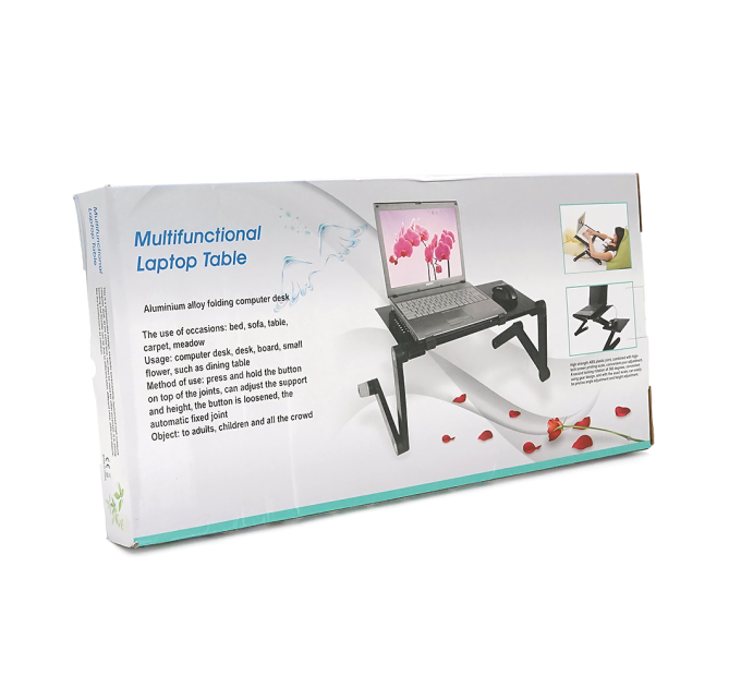 Стіл-трансформер під ноутбук Laptop Table YL-803, 2 вентилятори, Pink, 480*260 mm