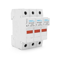 Корпус під плавкий запобіжник YRO RT18-32 / 3P, 32A, 500 / 690V, зі світловим індикатором, DIN, під запобіжник 10*38mm,контакти мідь 78*52.8mm