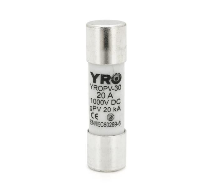 Плавкий запобіжник YROPV-30, 20A, 1000Vdc, 10×38mm, постійна напруга, 10 штук в упаковці, ціна за 1 штуку