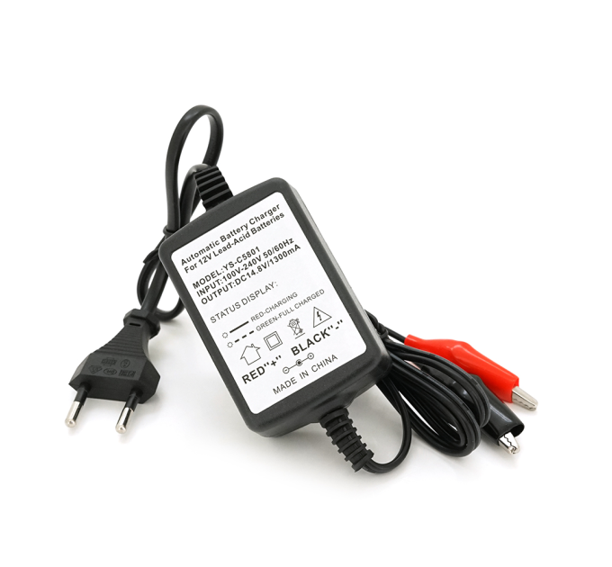 Автоматичний ЗП для акумулятора 12V, YS-C5801,100-240V,1,3A, клеми(AGM / GEL / Lead)