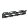 Патч-панель 48 порту UTP DUAL кат 6Е 19" 2U не екранована чорна Q20