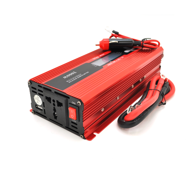 Інвертор напруги UKC+LCD, 2000ВА(1200Вт), 12 / 220V, approximated, 1 універсальна розетка, клеми