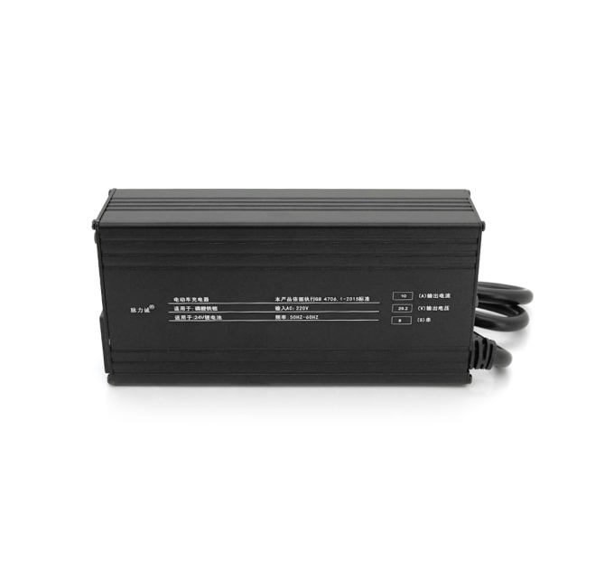 Зарядний пристрій для акумуляторів LiFePO4 24V(29,2V),8S,10A, штекер Triangle plug (T-tipe / C13 / IEC). 137x90x50mm