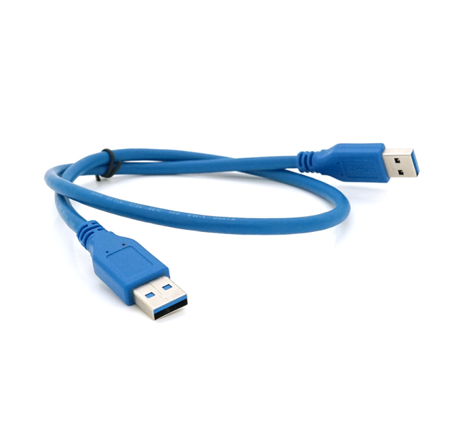 Кабель USB 3.0 AM + AM 0.6м, Blue