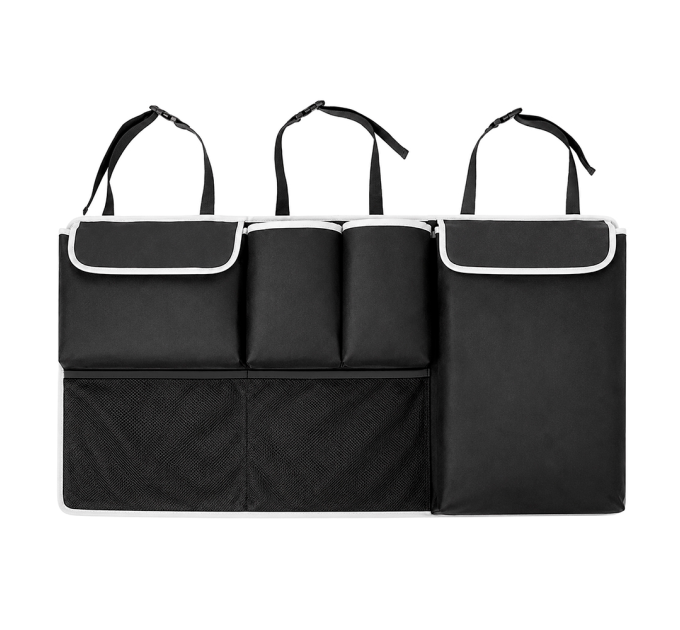 Органайзер у багажник автомобіля, 1000x450mm, 4 кишені+2 сітки, Black