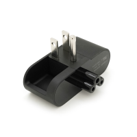 Перехідник складаний із заземленням, m-m, американка3pin, Black, BOX