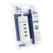 Хаб USB 3.0 алюмінієвий, 4порта, 20 см, Пакет