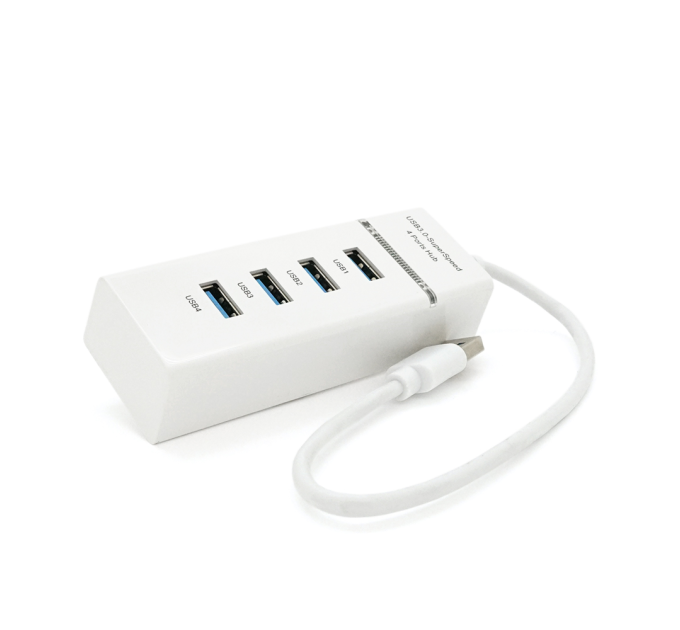 Хаб USB 3.0 алюмінієвий, 4порта, 20 см, Пакет