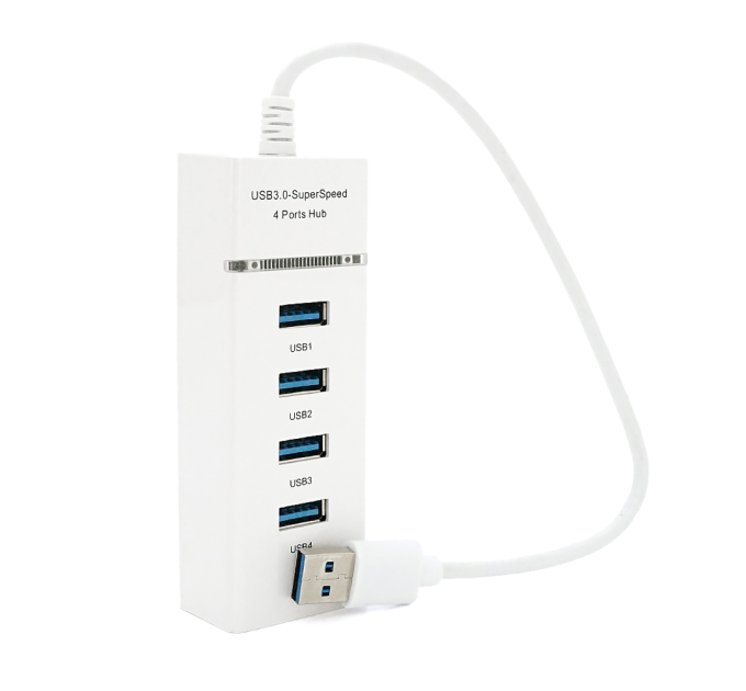 Хаб USB 3.0 алюмінієвий, 4порта, 20 см, Пакет